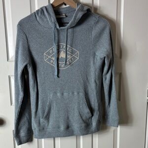 Lone Rock Pacific Northwest Hooded Shirt hoodie ribbed large blue